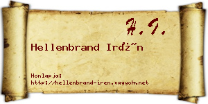 Hellenbrand Irén névjegykártya